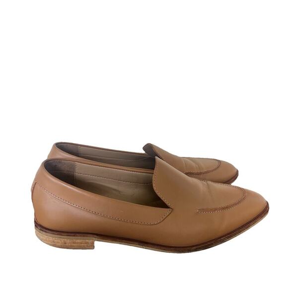 Everlane Pointed Toe Tan Neutral Loafers Genuine Leather Made In Italy Size 6 - Picture 5 of 7